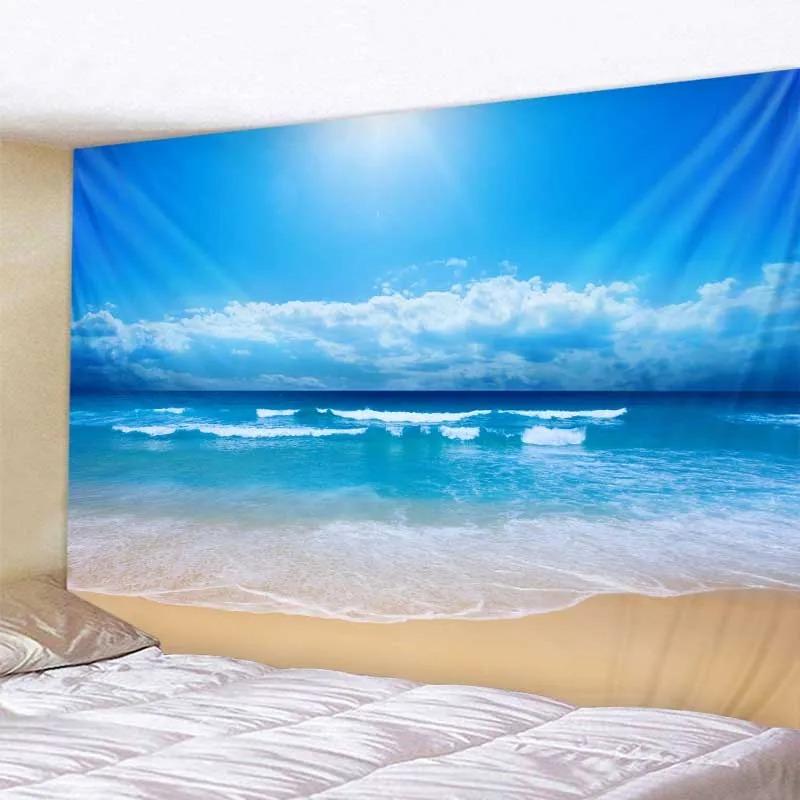 Böhmische Wandteppich Nordischer Tropischer Strand Wandteppich Mandala Wandbehang Hippie Schlafzimmer Dekor Psychedelischer Wandteppich