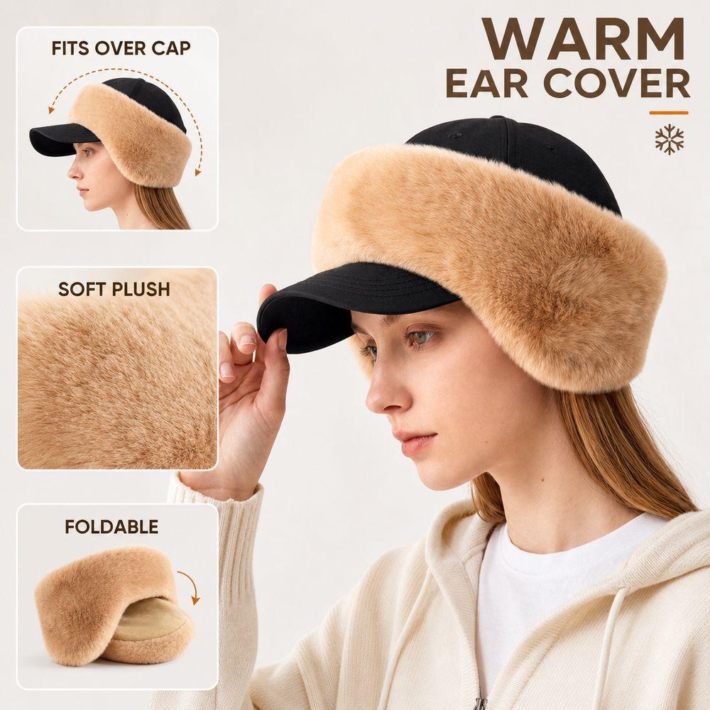 Foldable Earmuffs Winter Ear Warmers Faux Fur Plush Ear Muffs New Faux Fur Earmuffs for Car Fuse