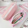 Large Capacity Pencil Case Strawberry Embroidery Stationery Pouch Cute Pen Bag  Back To School