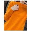 Fashion Long Sleeve Loose Knitted Sweater for Women Half High Collar Base Autumn Winter Pullovers Sweaters Women Casual Solid Ladies Knitwears 2374