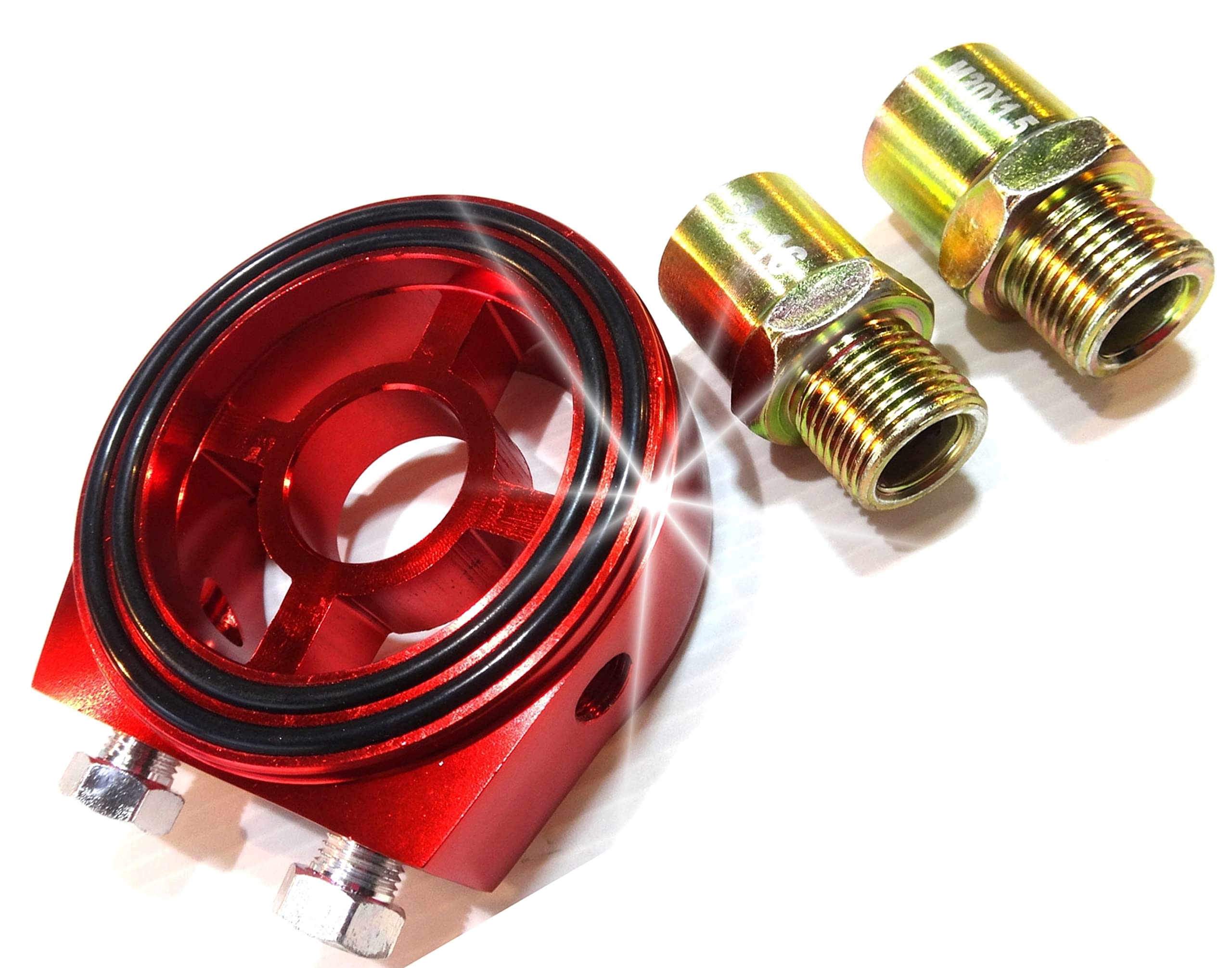 

Часть продукта мира. Манометр давления масла в масляном блоке. Датчик температуры масла. Крепление датчика. (Гоночный красный)