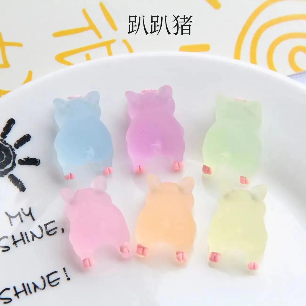 20-Piece Set of Miniature Piglet Figurines with Night Light for Car and Desktop Decor home decor  fairy garden