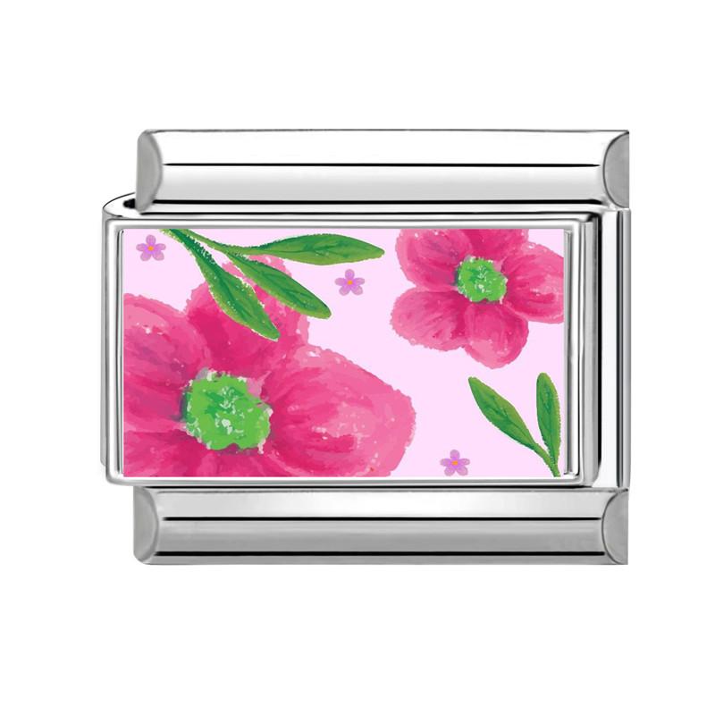Y2k Colorful Charm Cat Star Dog Flower Eyes Butterfly Shell Italian Charm Links Fit 9mm Stainless Steel Bracelet DIY Making Gift