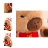 Adorable Christmas Capybara Plush Toy With Soft Short Plush Filling For Kids Gifts