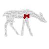 3 Piece Lighted Christmas Deer Family Set Outdoor Yard Decoration with LED Lights Red Bows Mother Child Reindeer Garden Decor