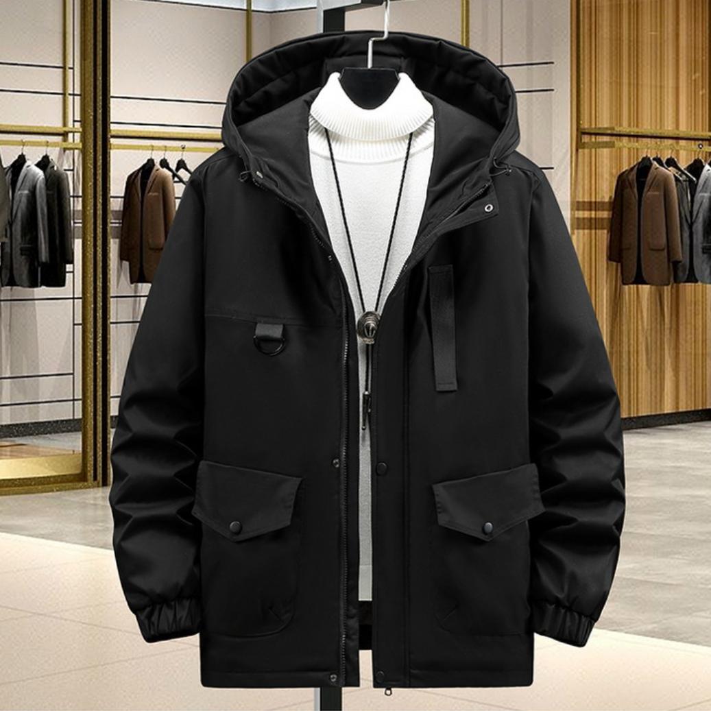 

Зимове бавовняне пальто великих розмірів. Чоловіче повсякденне вільне бавовняне пальто. Повне чоловіче бавовняне пальто. Стьобана потовщена куртка 4XL-10XL 4XL чорний