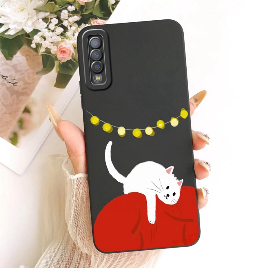 Handyhülle mit niedlichem Katzen- und Entenmotiv für Samsung Galaxy A7 2018 (SM-A750F) und Samsung A9 2018 (SM-A920F).