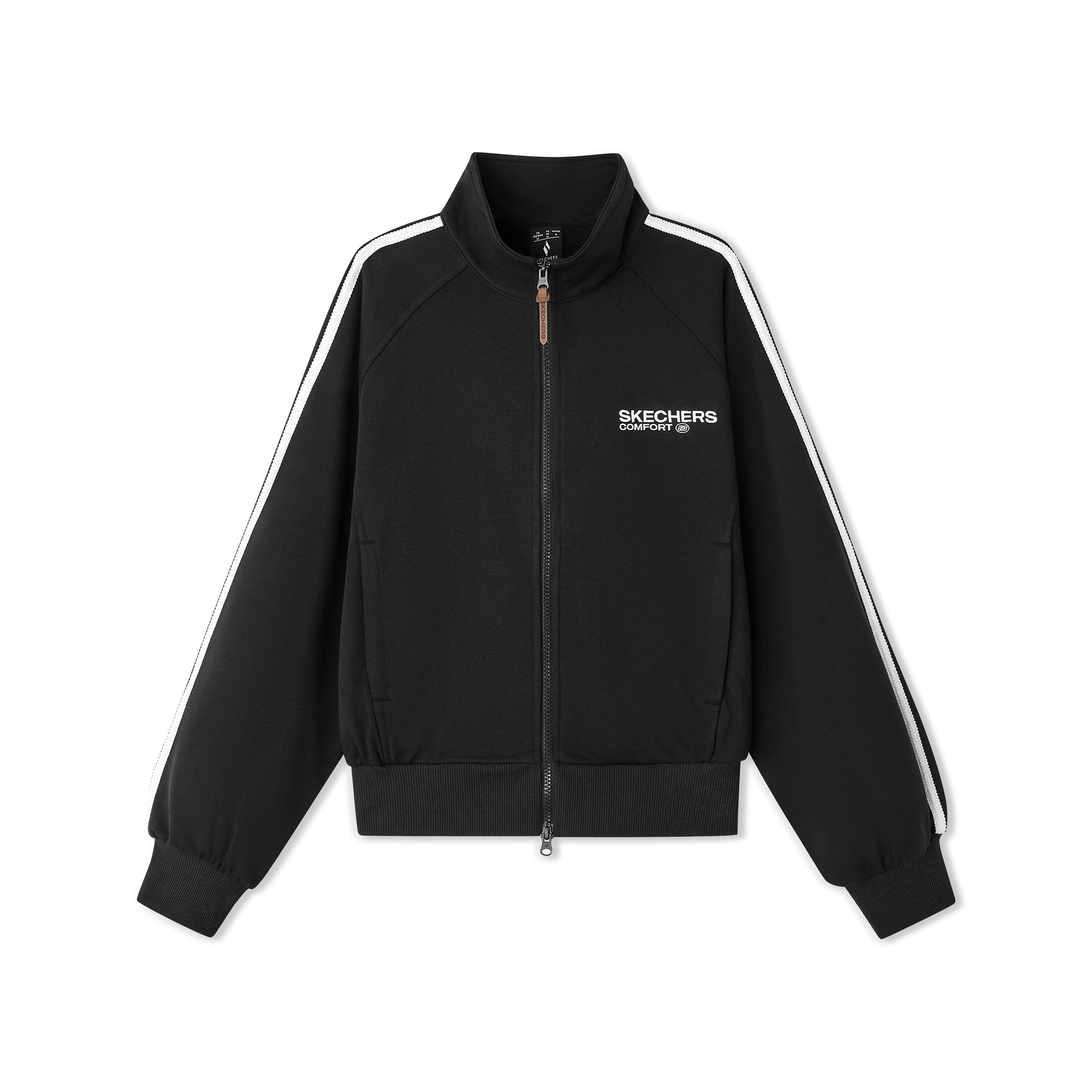 Skechers Sports Alliance Series Casual Loose Warm Windproof Waterproof Embroidered Logo Stand Collar Zipper Jacket Women jackets L325W099-0018 M
