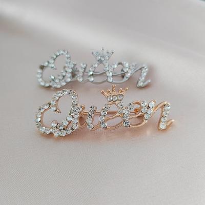 Modeaccessoires Diamantkrone Englische Königin Brosche Internet-Berühmtheit Anstecknadel Accessoires Weiblich