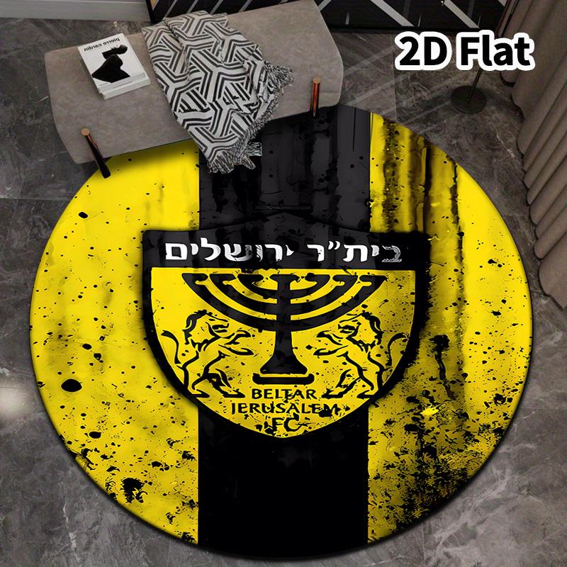 Beitar Jerusalem Fc Round Area Rug Carpet Rug For Living Room Bedroom Sofa Playroom Decor Nonslip Floor Mat