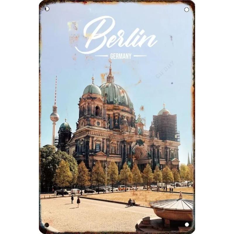 Metallschild New York Cityscape, Wandkunst zum Thema Reisen 20x30cm