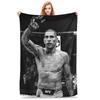 Flannel Throw Blanket Alex Pereira Bootleg Fighter Boxing Warm Plush Blankets Soft Bedspread for Bed Livingroom Home Travel Sofa