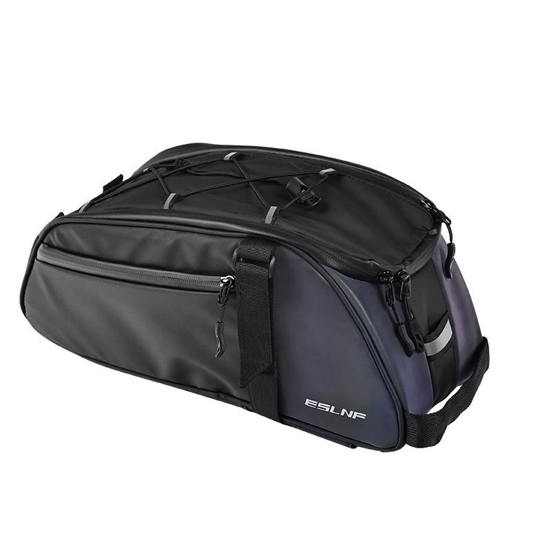 Large Capacity Bike Rear Rack Pannier Bag Road Mountain Bikes Reflective Outdoor Cycling Storage Rear Rack Bag Reflective Flame Pattern