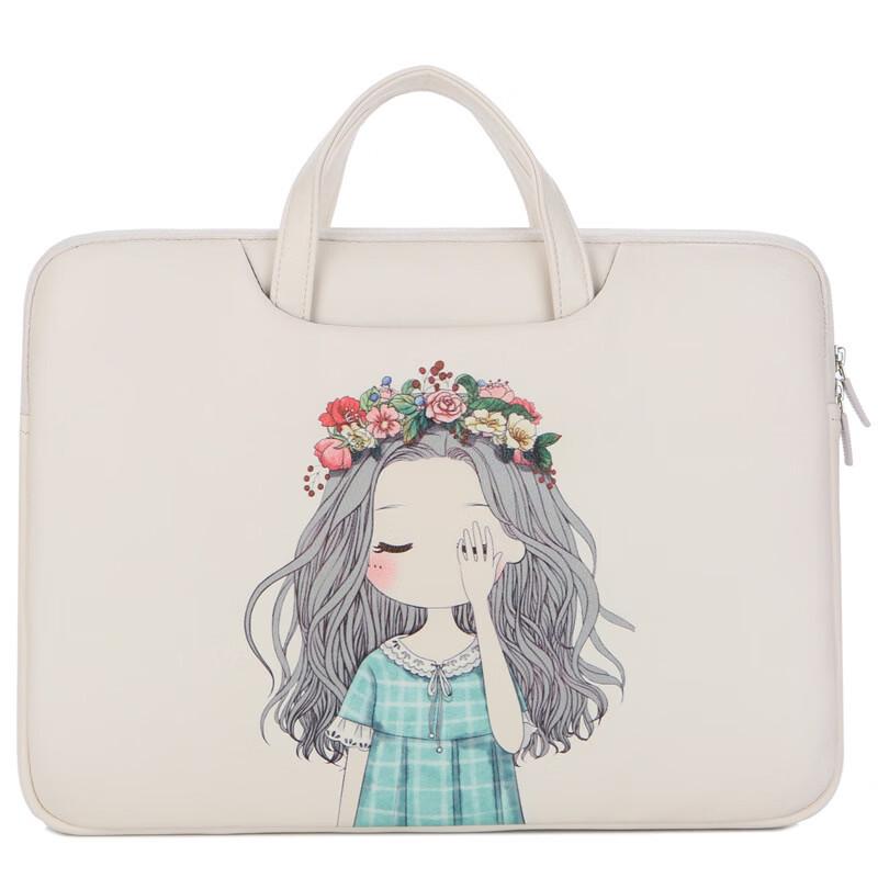 

Sanlange Cartoon Print Slim Laptop Shoulder Bag 14 inches