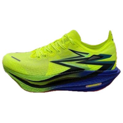 361 Flame 4 Low Top Nylon Elastomer Midsole Casual Marathon Racing Running Shoes Men's Green Blue 672512205-30