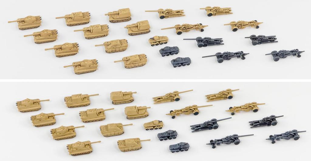 MI Series WW2 German Military Vehicle Set Metal Super Heavy Tank Maus Plastic Model Kit MI11SP Pit-Road 1/700 3 & E-100 (1 Each)