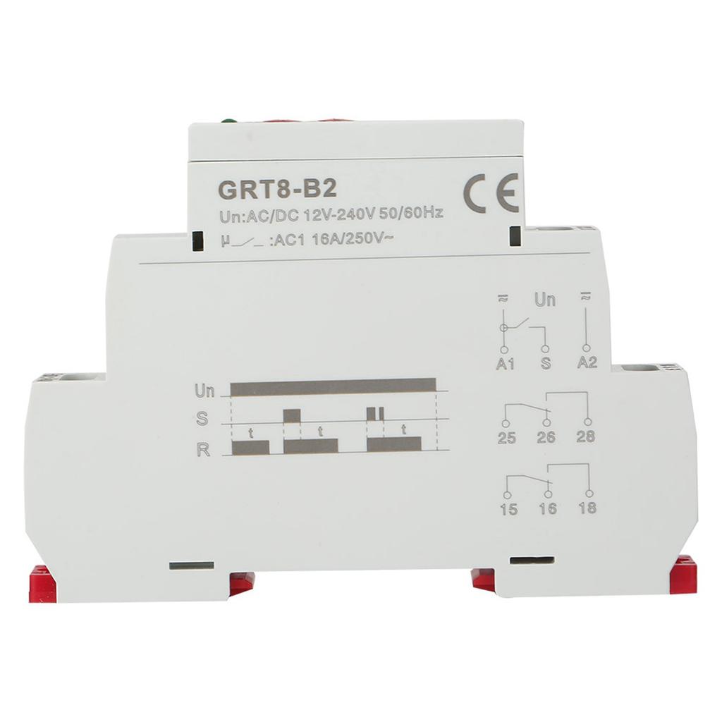 GRT8 B2 Mini Single Function Control Din Rail Time Relay AC DC 12V 240V