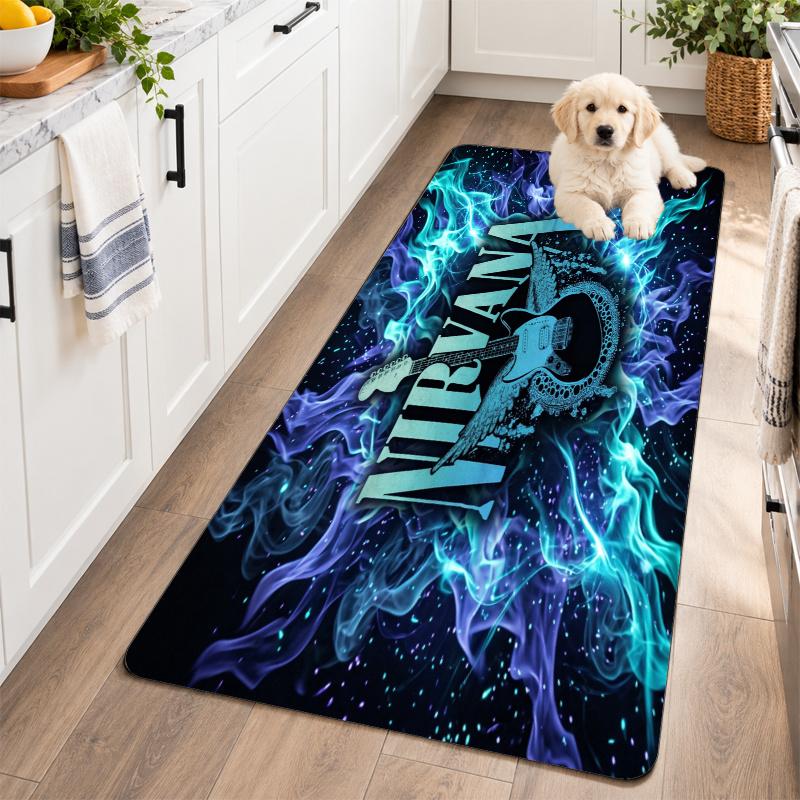 Flannel Kitchen Mat Nirvana Soft Area Rug Non Slip Floor Carpet Home Decoration