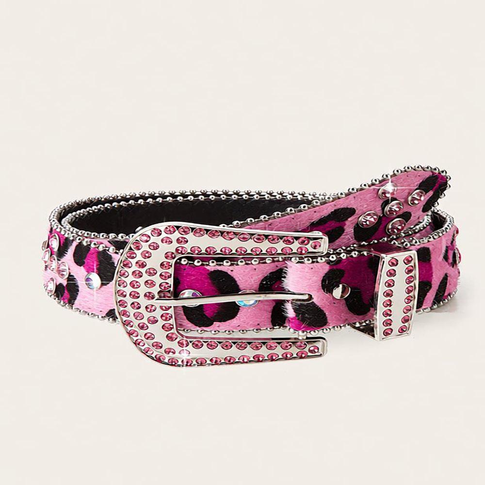 Ceinture Fille Millénaire Abi Fille Épicée Accessoires Punk Jean Diamant Eau Diamant Brillant Rivet Diamant Large Ceinture 105CM