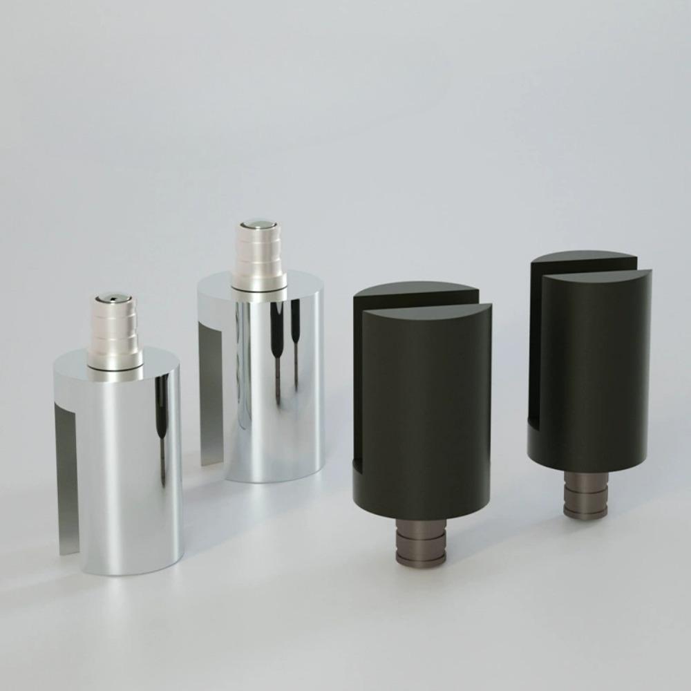 2Pcs Glass Door Active Hinges for Shower Door Pivoted 90 Degree Brass Glass Shower Accessories Screen Clamps Upper and Lower Shaft