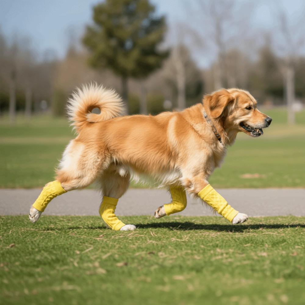 Warme Hundebeinlinge Elastische Gestrickte Hundebeinwärmer Welpenbeinschutz Haustier Socken Beinschutz