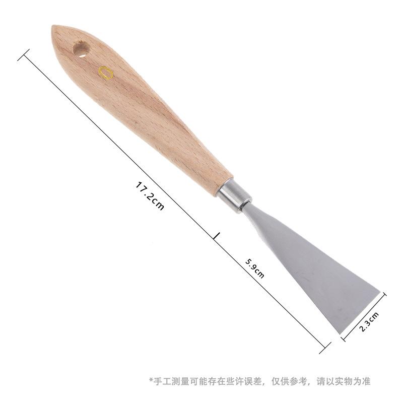 

Drawing Stainless Steel Spatula Pallet Knife Tools with Wooden Handle for Oil Canvas Acrylic Painting Texture Art Supplies