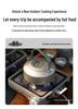 New Outdoor Double-Head Stove: Titanium Purple, Stable Pressure Design for Camping and Picnics