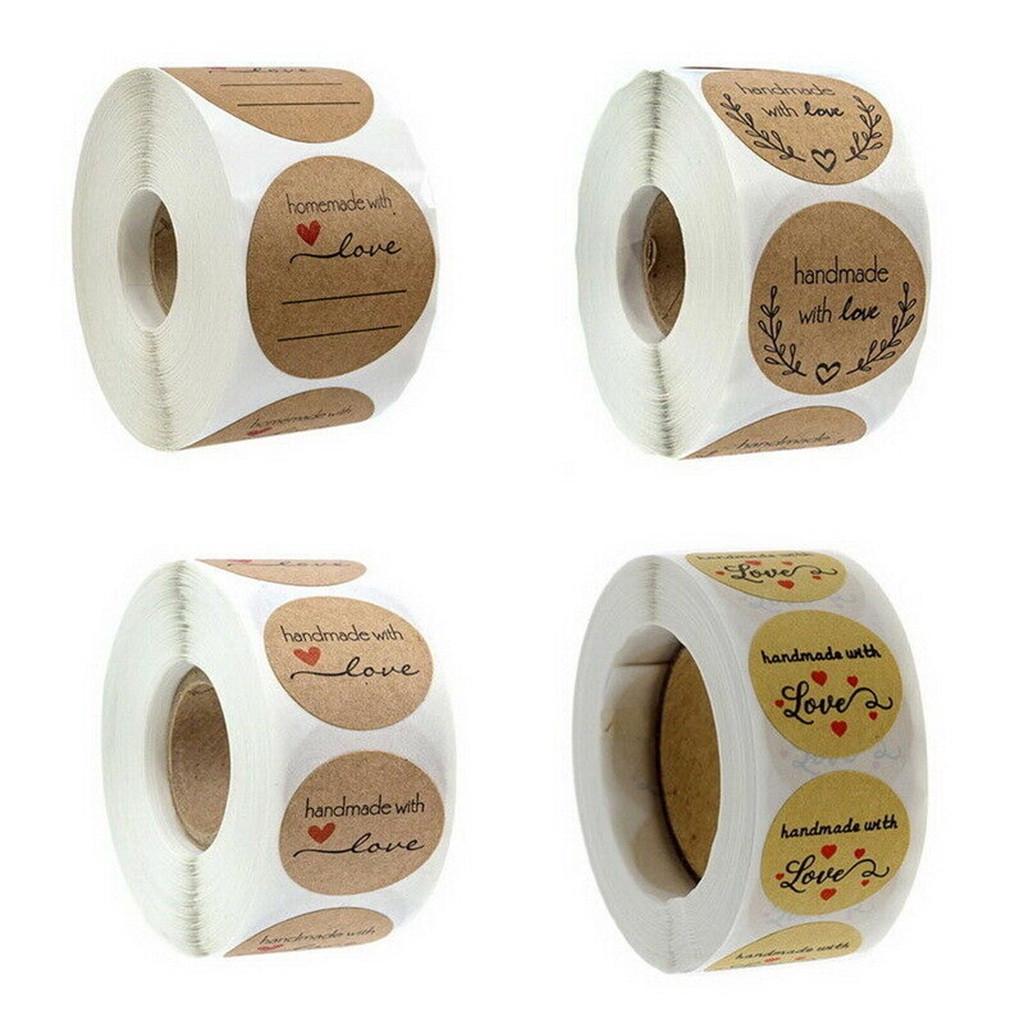 Ręcznie robione dziękuję Naklejki Ślubne pieczenie kwiatów Ręcznie robione etykiety samoprzylepne