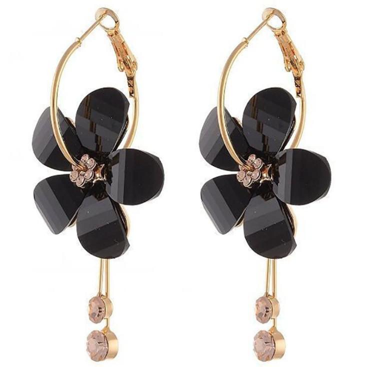 Japanese And Korean Personality Peas Transparent White Women Crystal Earrings Jewelry Lover Tears Brincos
