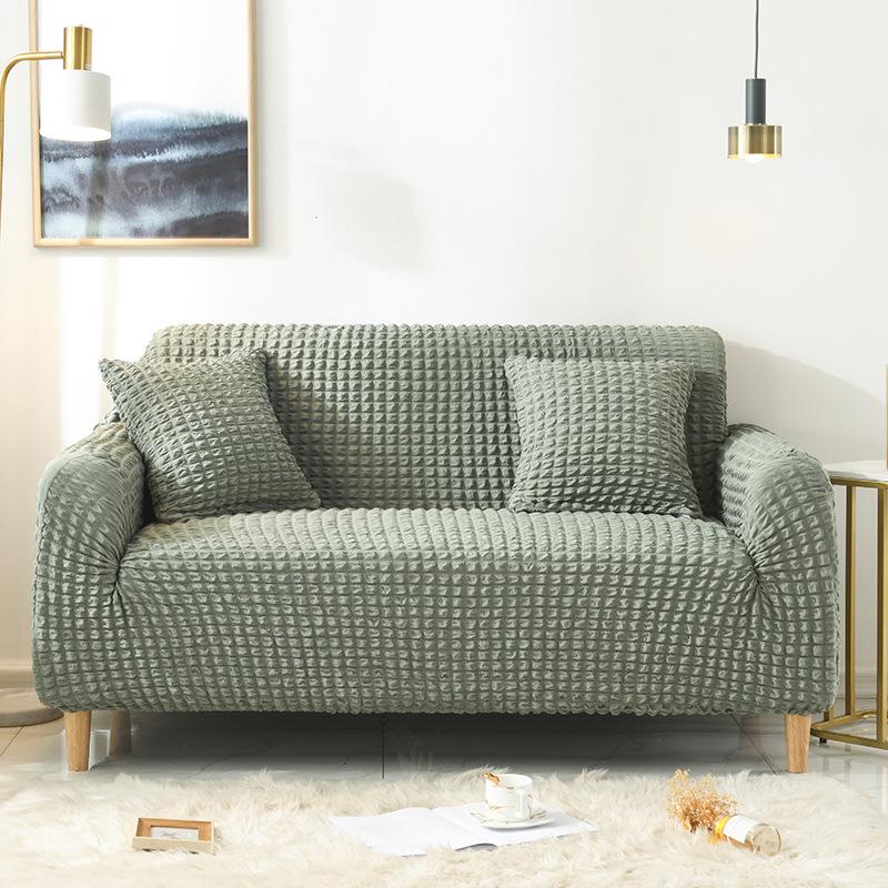 Bubble Yarn Fabric Full Wrap Sofa Cover for All Seasons