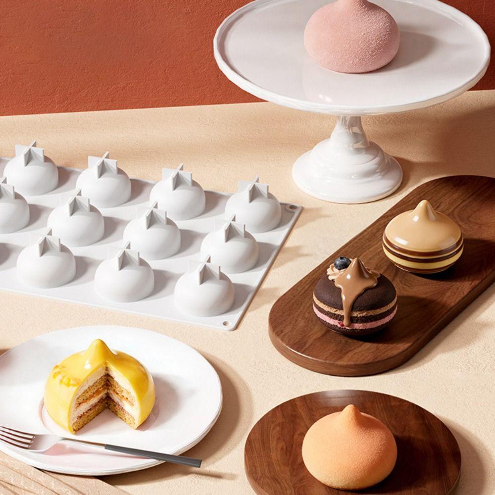 New 15-Cavity Mousse Cake Mold 3D Shape Easy Release Fruit Dessert Mold Non-Stick Heat-Resistant Pudding Mould Afternoon Tea