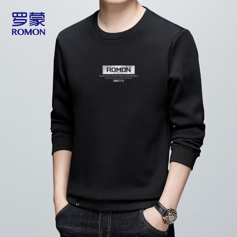 ROMON Men s Crew Neck Long Sleeve T-Shirt M