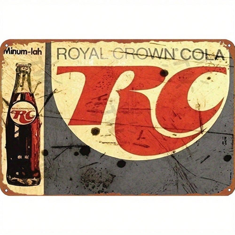 

Винтажный металлический знак Crown Cola, жестяной плакат 8x12 дюймов, настенное искусство для бара