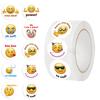 500 Pieces/roll Roll Sticker Tape Yellow Small Expression Handbook Material Decorative Envelope Seal Sticker