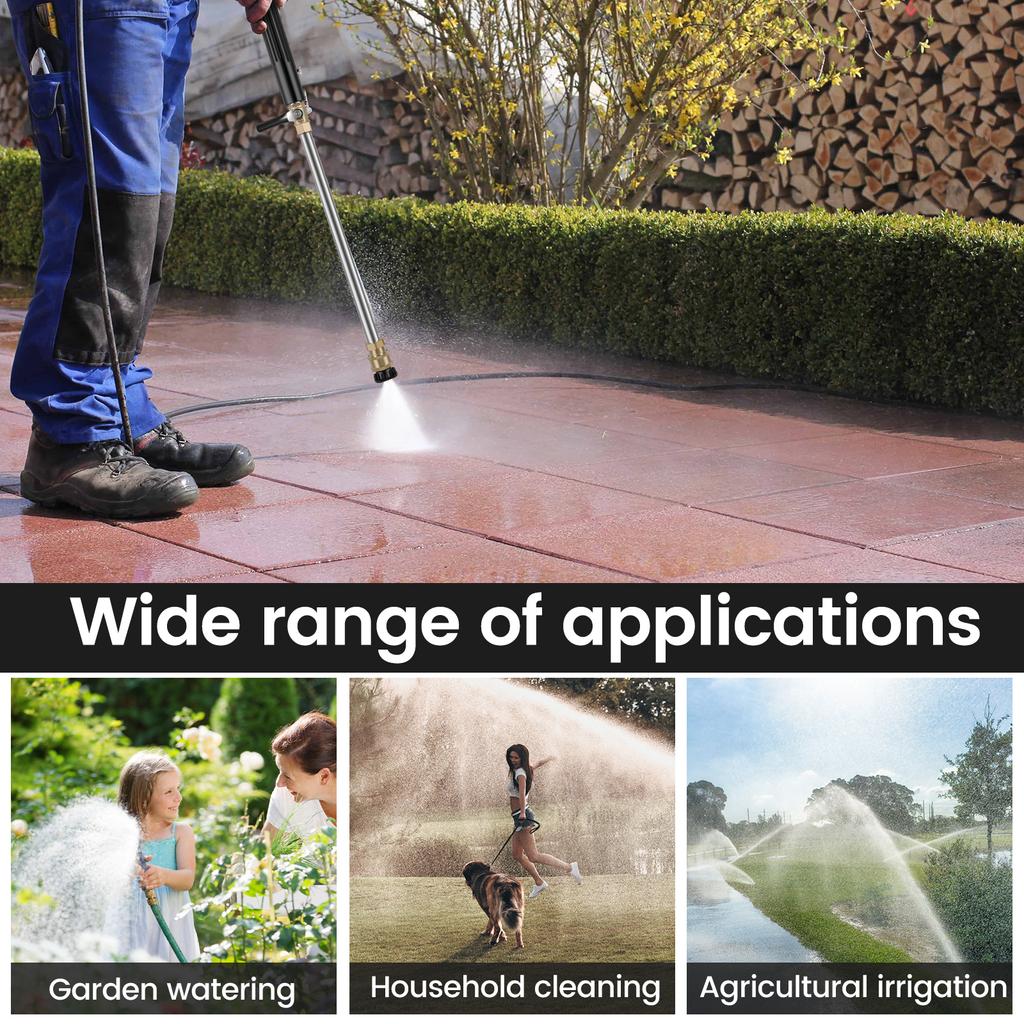 Sprühlanze Hochdruck Wasserpistole Druckstrahl Waschlanze Wasserreinigungs-Sprühpistole Gartenschlauchdüse Sprüher