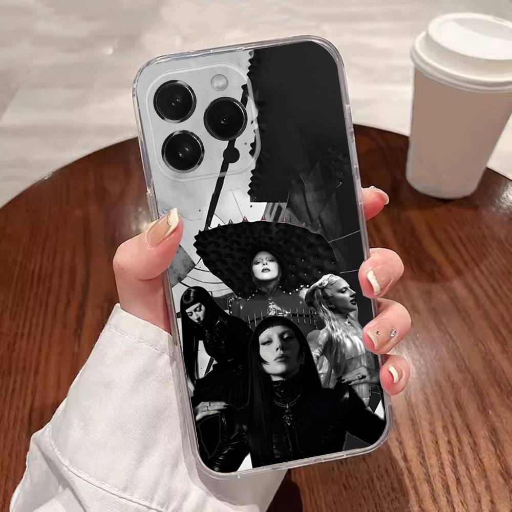 Singer L-Lady-GagaS Mayhem Phone Case For iPhone 16,15,14,13,12,11 Plus,Pro,Max,XR,XS,Plus,E,SE4,Mini Transparent Cover