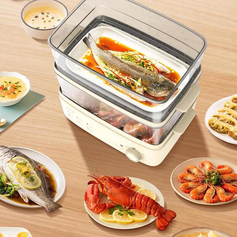 Xiaohuaxian 10L 2-Layer Multi-functional Electric Steamer
