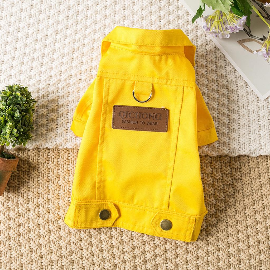 Machine Washable Dog Clothes Denims Coat Clothes With Buckle Dog Jeans Jackets For Small And Dogs Puppies