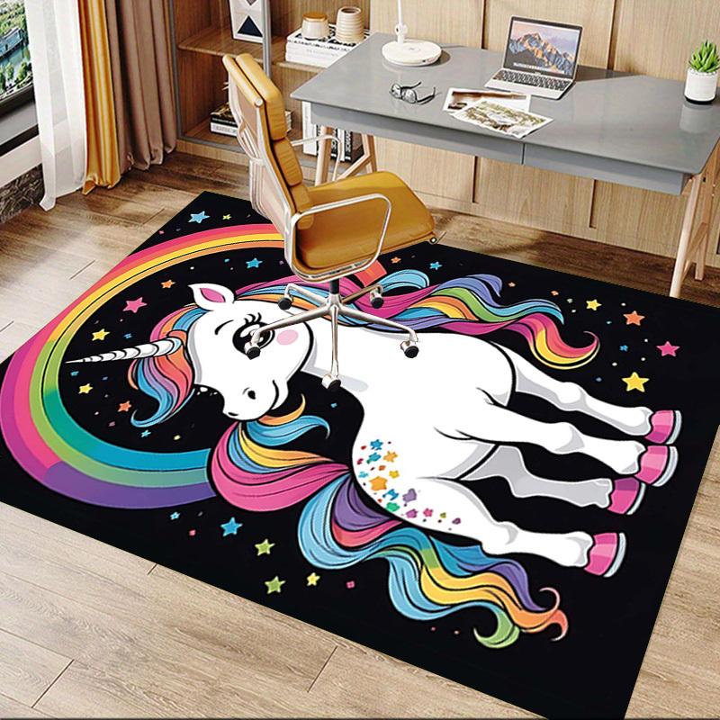 1PC Unicorn Rainbow Extra Large Non-Slip Floor carpet, Office, family, bedroom, Studio - Large Area Rug Indoor Rugs, Vibrant Colors-A264