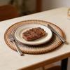 Yousheng Placemat Thickened Circular Design Bohemian Style Placemat Heat Insulation Oil-Proof Table Mat Reinforced Seam Placemat Dining Decor