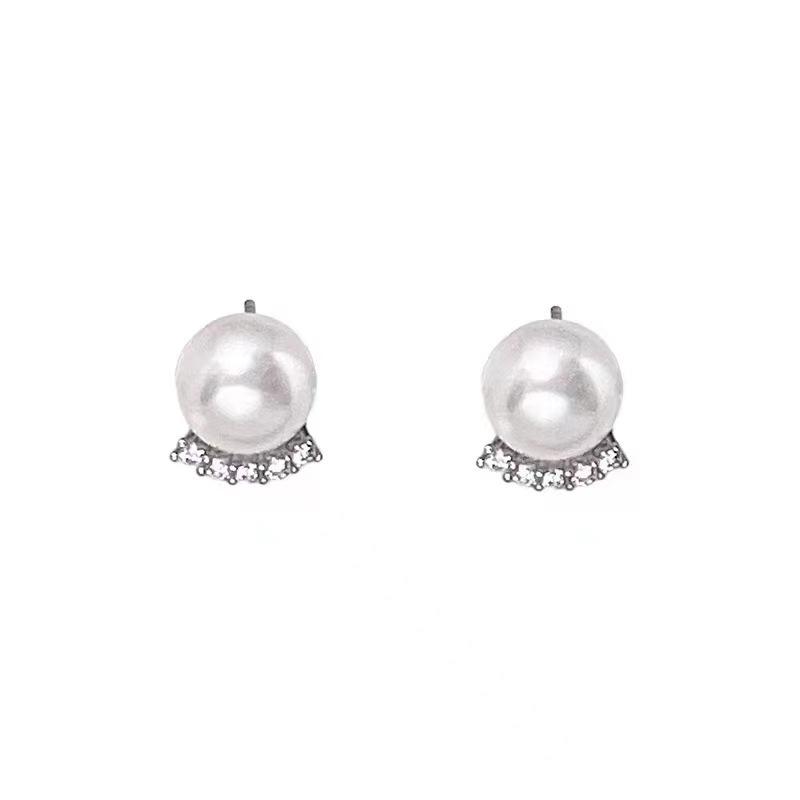 Pearl earrings women s sterling silver temperament fringed earrings new earrings pendant niche earrings