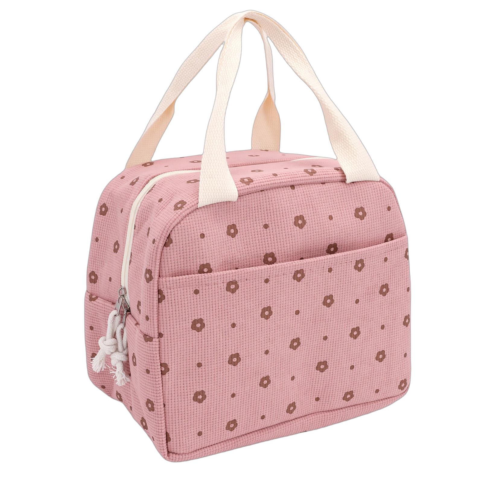 

Вельветовая сумка для ланча, портативная, большая вместимость, термосумка для ланча, контейнер для еды с водонепроницаемой фольгированной подкладкой