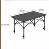 Portable Metal Roll-Up Folding Table for Camping, Picnic, and BBQ