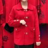 Herbst Winter Damen Locker Geschnittene Wolljacke Damen Langärmelige Oberbekleidung Mutter Große Größe 5XL Beidseitig Kurze Oberteile Mantel