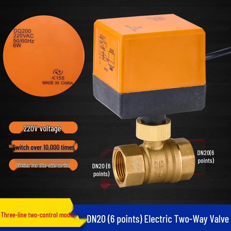 Top Jian AC220V Solenoid Valve, 1-Inch/4-Point Water & Air Control, 24V Electronic Switch