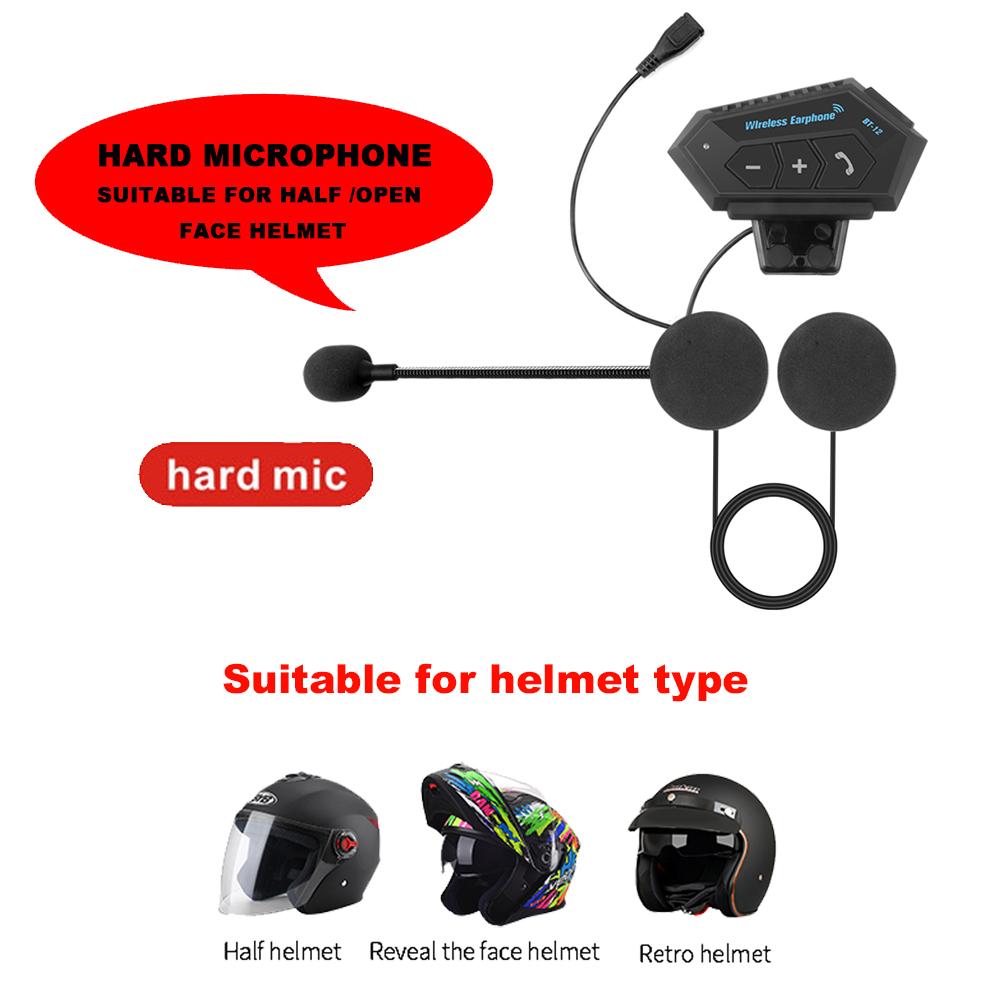 Motorcycle BT Helmet Headset Wireless Hands-free Call Kit Stereo Anti-interference Waterproof Music Player Speaker