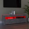 vidaXL TV Cabinet with LED Lighting Concrete Grey 120x35x40 Cm