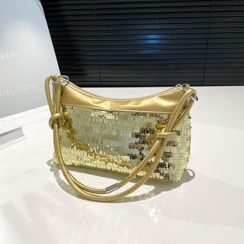 

Summer new commuter new armpit bag popular leisure niche large capacity sequins simple handbag