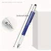 6-in-1 Metal Screwdriver Level Ballpoint Pen Multifunctional Touch Screen Capacitive Ruler Tool Metal Pen
