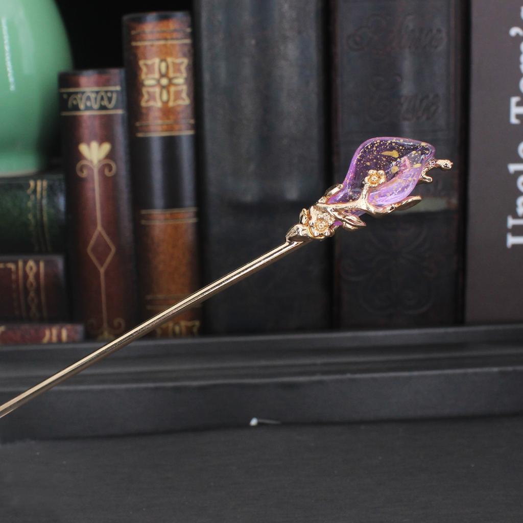 Vintage Metalen Bloem Haarspeld Voor Vrouwen Antieke Haarstok Voor Meisje Haarclip Kostuum Chinese Hanfu Haaraccessoires Bun Maker